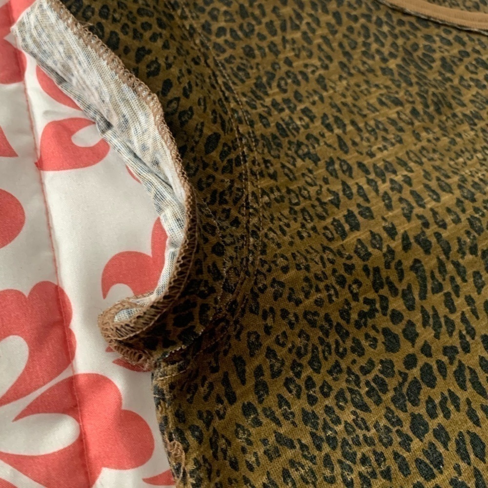 we The Free Printed Clare Tee Brown Leopard Small Free People - Picture 11 of 13